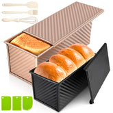 Dipanist molde Pullman con tapa 2pack, para panes con corte uniforme y miga suave
