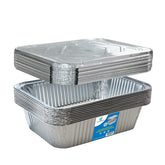 Diplastible bandeja ovalada de aluminio con tapa para servir y almacenar