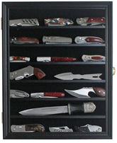 DisplayGifts vitrina de cuchillos para pared con cerradura, seguridad para tu colección.
