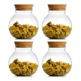 Frasco de cristal DNIENKGE con tapa de corcho, conservación de alimentos fresca.