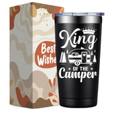 Taza DOEARTE-20 onzas aislada para vehiculo recreativo y camping, mantiene la bebida estable.