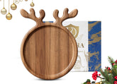 Bandeja Dofira con asa de asta en acacia, diseño elegante para servir.