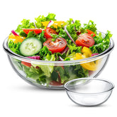 Domensi tazón de vidrio grande para mezclar, ideal para masas y ensaladas.