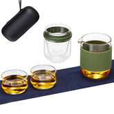 DOPUDO SPARROW vaso de cristal para infusión, ideal para viajar con infusor