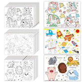 Mantel animal coloreable de DOSTATNI para mesa, ideal para fiestas infantiles.