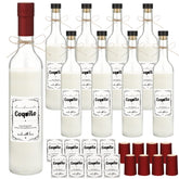 DoubleFill botellas de vidrio con tapa giratoria 500 ml, ideal para coquito artesanal.
