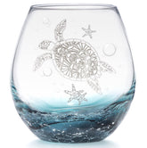 DOUDIZHU vaso vino tortuga marina textura agrietada tono turquesa, ideal para cenas elegantes