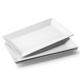 Dowan bandeja rectangular blanca de 14 pulgadas para servir aperitivos