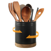 Dowan porta-utensilios cerámico giratorio 360° para un acceso práctico