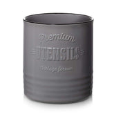 Dowan portacucharas grande cerámica gris, ideal para mantener utensilios a mano.