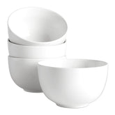 DOWAN tazón profundo de cerámica blanca, ideal para cereal o sopa caliente.