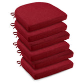 Cojín downluxe para silla comedor, rojo, 16x16x2, aporta comodidad