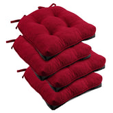 Cojín downluxe acolchado para sillas de comedor rojo, comodidad durante comidas.