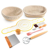 DOYOLLA cesta oval de diez pulgadas para fermentación, favorece corteza y textura.