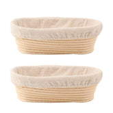 DOYOLLA cestas de fermentación ovaladas para pan, set de 2, ideal para pan artesanal