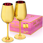 Copa de vino dorada Dragon Glassware Barbie Dreamhouse, ideal para ocasiones.