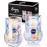 Dragon Glassware: vasos NASA de 7 onzas con doble pared e iridiscente para bebidas refrescantes