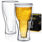 Dragon Glassware vaso cerveza doble pared para mantener fría la bebida por más tiempo