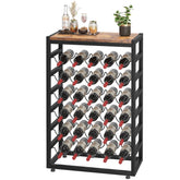 Estantería Dripex para 30 botellas con pie lateral, ideal para cocina o despacho.