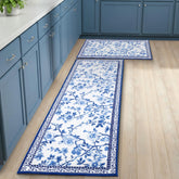 Drydiet alfombra cocina chinoiserie azul blanco floral ideal para uso diario