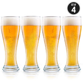 DU VINO vaso pilsner con grabado láser en base nucleada y espuma estable.