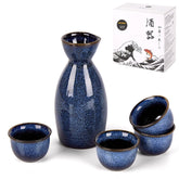 DUJUST set de sake japonés, botella para verter sin goteos y estilo elegante.