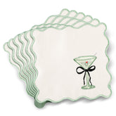 Dunzoom servilletas martini bordado ondulado para una mesa elegante y protegida.