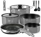 DUXANO Pro 12pc: juego completo de ollas y sartenes para cocinar con comodidad