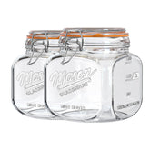 Dwbligt jarras cristal con tapa plegable, ideal para conservar alimentos frescos en la despensa