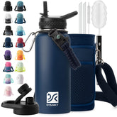DYSANKY 32 oz con aislamiento, ideal para llevar bebidas frías en aventuras.