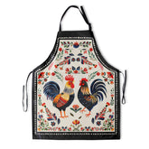 Delantal DZGlobal Boho con gallo para barbacoa, protege la ropa durante la cocción