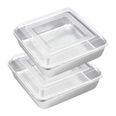 Bandeja E-far 8x8 con tapa para hornear y almacenar.