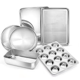 E-far juego de moldes para hornear 6 piezas, ideal para galletas y pasteles