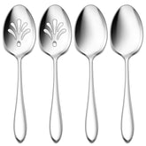 Juego de cucharas de servicio E-far de 8,5 pulgadas para porciones fáciles.