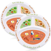 Eaasty plato bariátrico de tres compartimentos facilita un reparto saludable de proteínas y verduras.