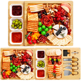 Tabla charcutería Easoger extra grande, perfecta para fiestas y reuniones.