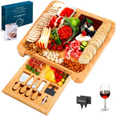 Easoger tablero de quesos grande: perfecto para exhibir aperitivos en cenas y reuniones.