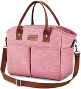 EASYFUN bolsa de almuerzo rosa oscuro con correa ajustable, ideal para el día a día.