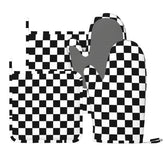 Guantes de horno Echoserein con cuadros negro-blanco para agarre seguro.