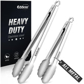 Pinzas Eddeas de 9 pulgadas para voltear carnes con control.