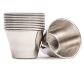 EHOMEA2Z recipiente de metal para condimentos, ideal para servir salsas calientes y frías.
