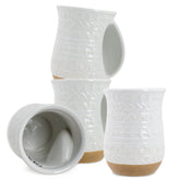Elanze Designs: tazas nordico-tejido, cerámica de 14 onzas, conjunto de cuatro.