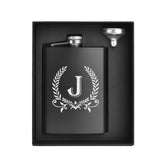 Frasco ElegantPark de 8 oz con monograma en letra J, ideal regalo elegante.
