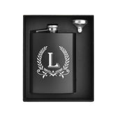 ElegantPark frasco de licor con monograma y diseño de ramas, ideal como regalo elegante.