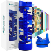 Botella Elemental con asa interactiva de burbujas para mantener las manos ocupadas.