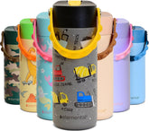 Botella infantil Elemental aislada 18 oz mantiene bebidas frías todo el día.