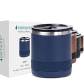 Elemental Recess Lowball Vaso de 10 onzas, vista frontal, ideal para bebidas frías o calientes.