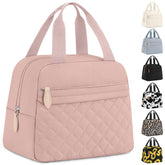 ELONGRIVER bolsa de almuerzo aislada para mujer rosa, ideal para uso diario.