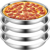 Elsjoy conjunto de 4 bandejas 13 pulgadas, diámetro externo visible, ideales para pizzas grandes en el horno