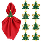 Emivery anillos servilleta navidad árbol metal 8: decoran la mesa con elegancia.